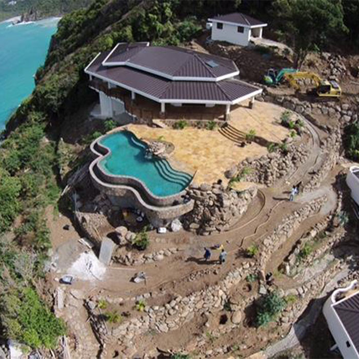 pool built into side of mountain